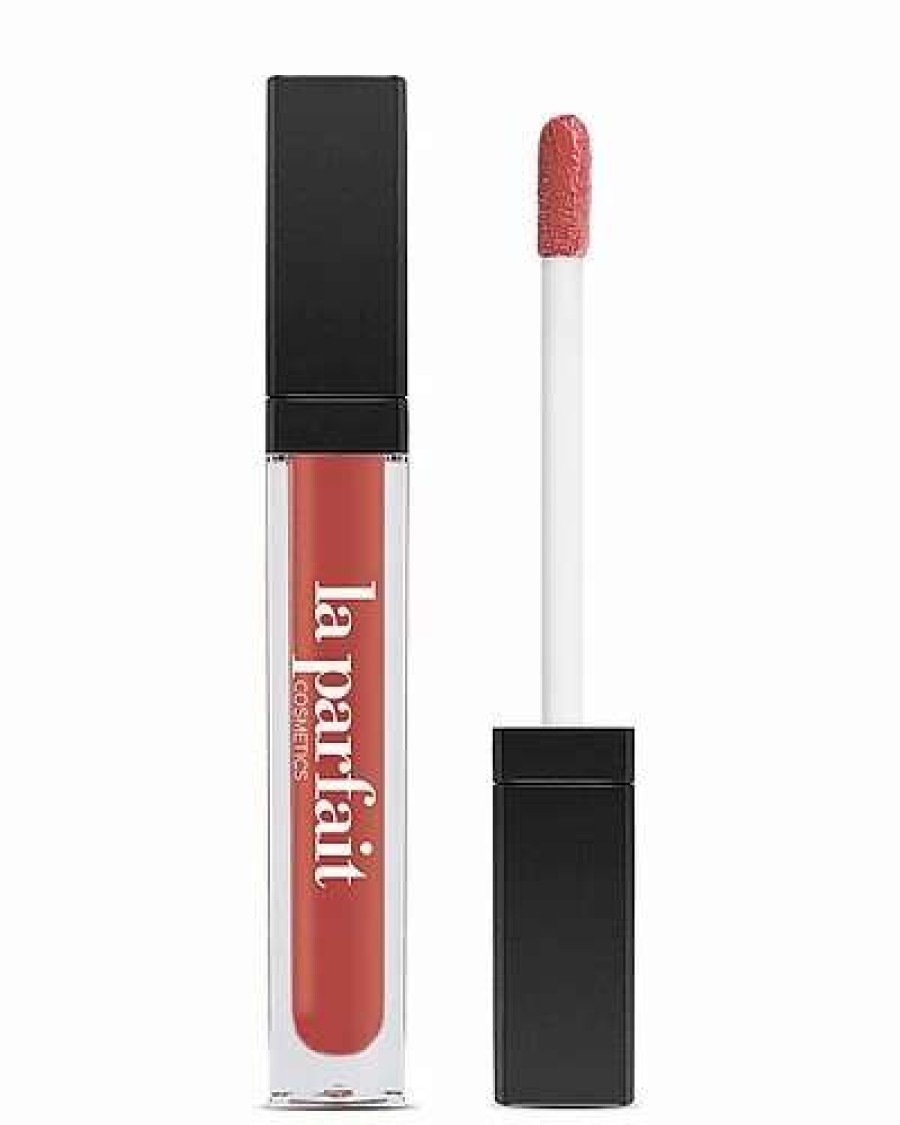 Lip & Cheek Makeup * | La Parfait Cosmetics 0.27Oz Waterproof Lipstick Matte Liquid #10 Peach Women