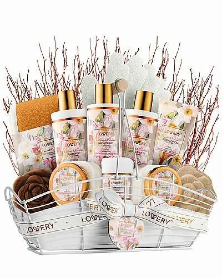 Bath & Body * | Lovery Spa 13Pc Gift Basket, Coconut Caramel Self Care Spa Kit Women