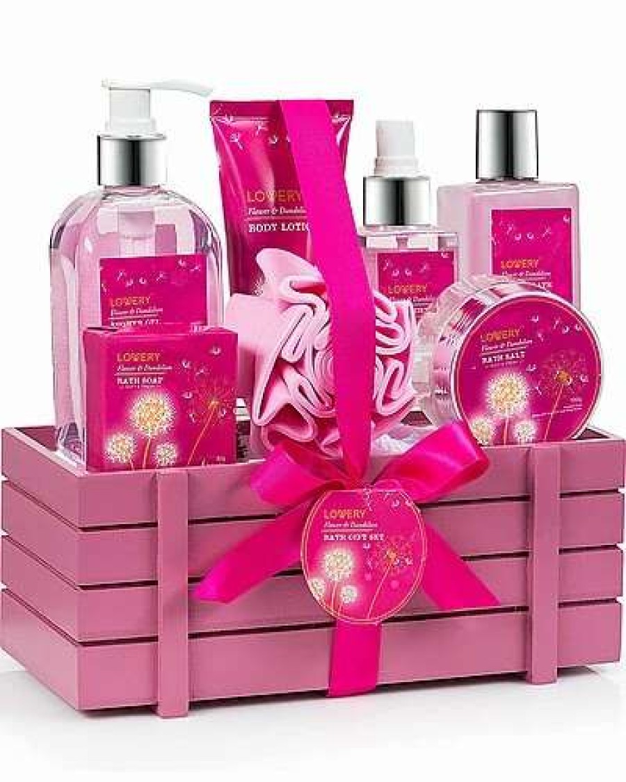 Bath & Body * | Lovery Gift Baskets For Women Home Spa Gift Set, Body Care In Flower Dandelion