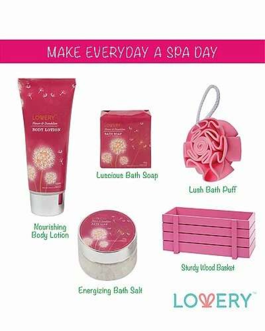 Bath & Body * | Lovery Gift Baskets For Women Home Spa Gift Set, Body Care In Flower Dandelion