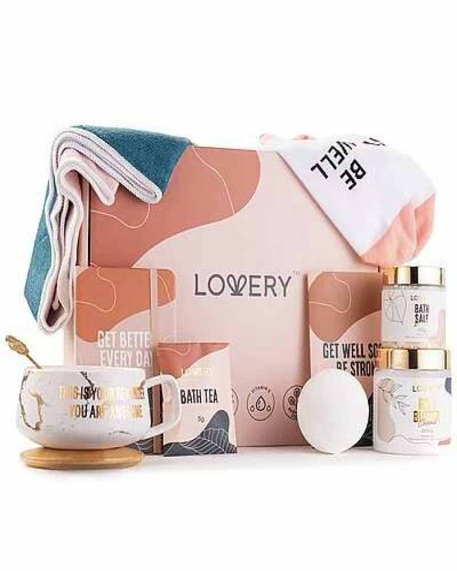 Bath & Body * | Lovery Get Well Soon Care Package, 13Pc Sympathey Spa Gift, Get Well Basket Women