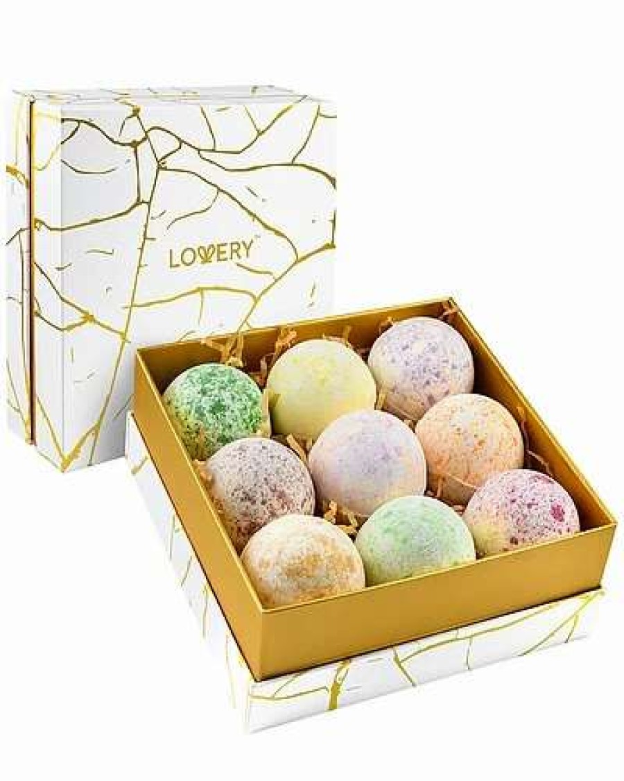 Bath & Body * | Lovery 9Pc Luxury Marble Bath Bomb Set Women