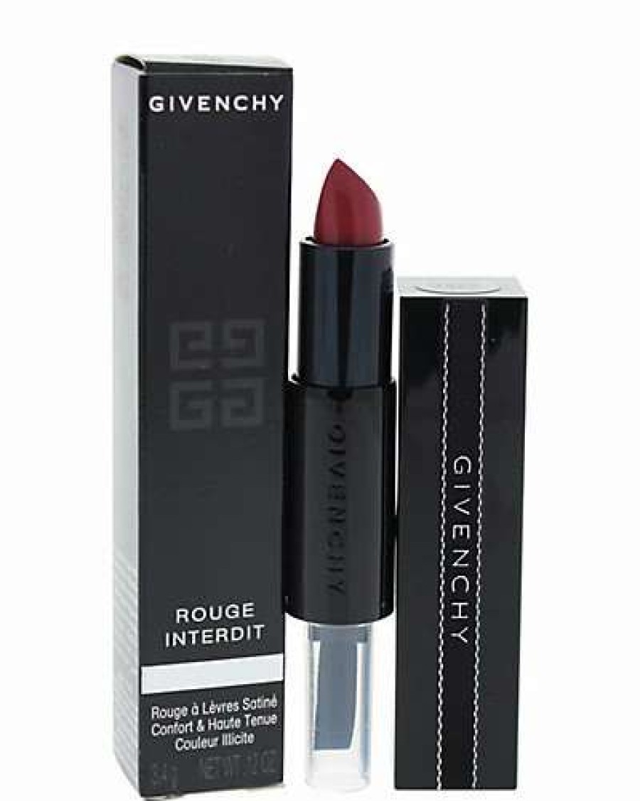 Lip & Cheek Makeup * | Givenchy 0.12Oz Boyisch Rose Rouge Interdit Satin Lipstick Women