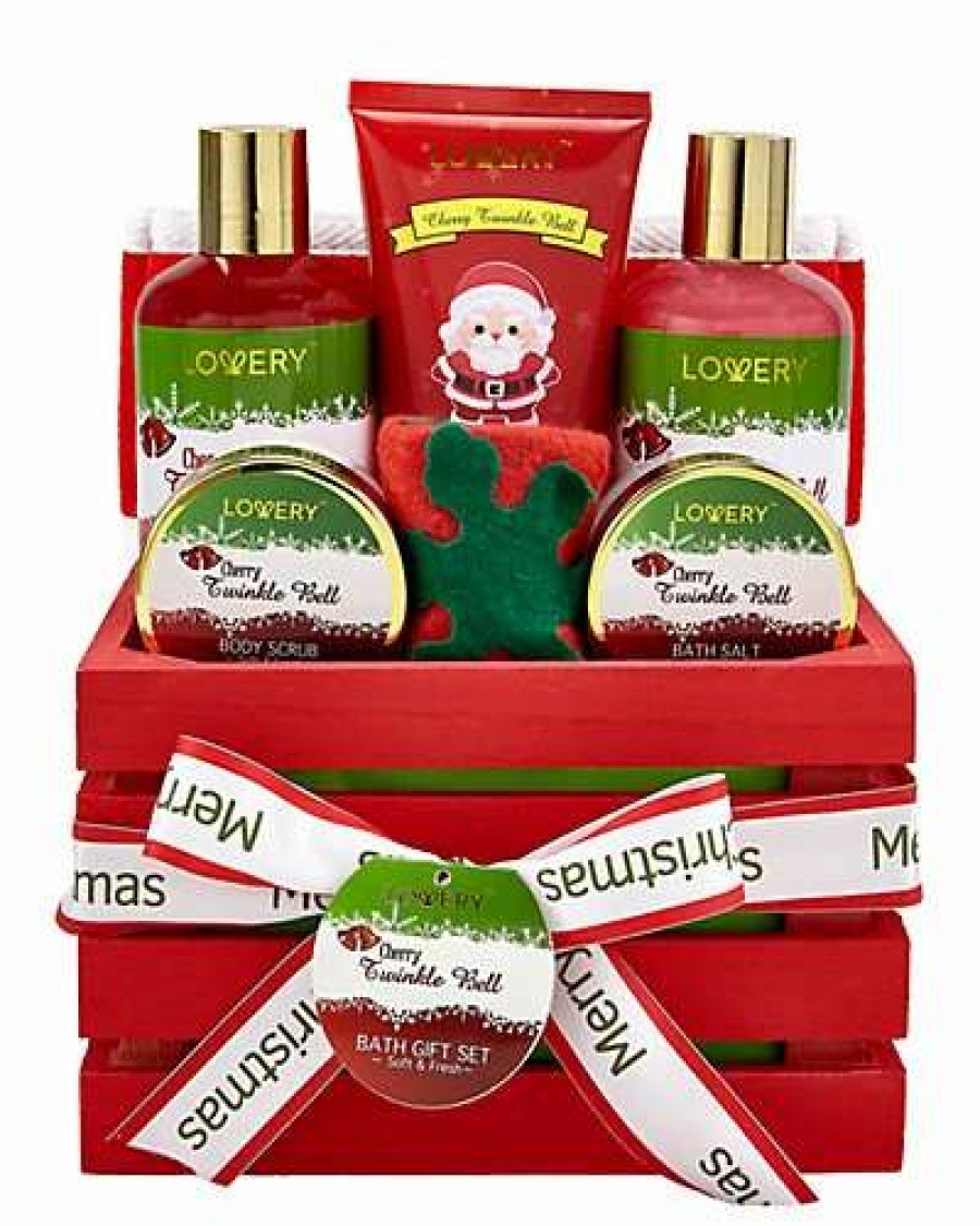 Bath & Body * | Lovery Bath And Body Christmas Gift Cherry Twinkle Bell Home Spa Set Women