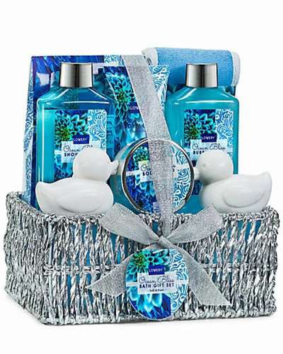 Bath & Body * | Lovery 9Pc Home Spa Gift Basket- Heavenly Ocean Bliss Scent Bath And Body Care Women