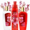 Bath & Body * | Lovery Japanese Cherry Blossom Bath And Body Gift Set, 3Pc Body Care Travel Set Women