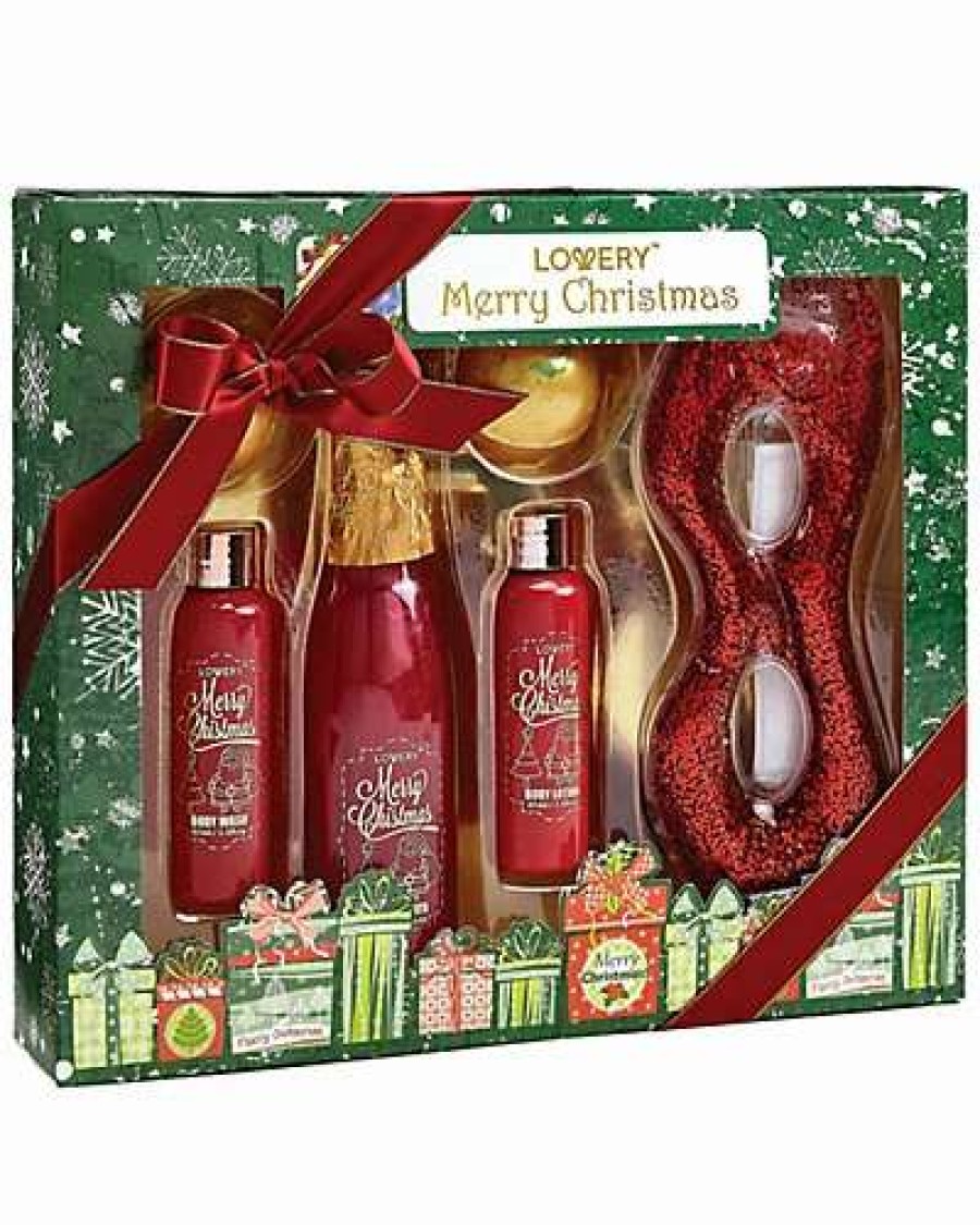 Bath & Body * | Lovery Red Rose And Jasmine Home Spa Christmas Gift Set Women