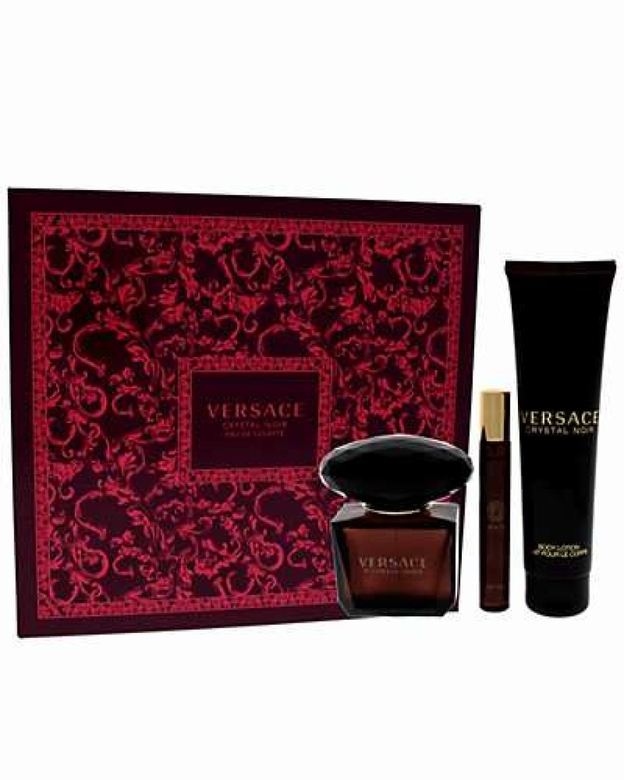 Fragrance * | Women'S 3Pc Versace Crystal Noir Fragrance Set