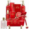 Bath & Body * | Lovery Luxe 11Pc Red Rose Bath And Body Set With Perfume, Jade Roller, Gua Sha & More Women