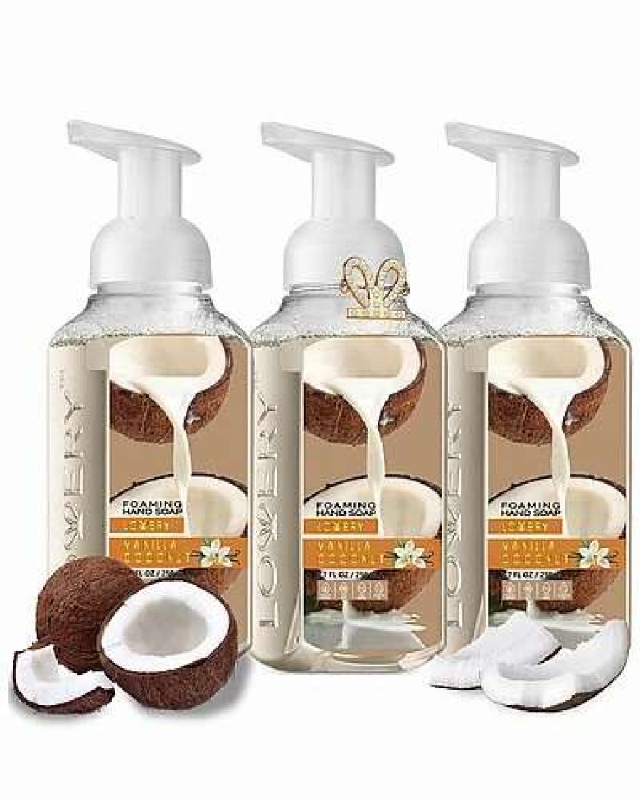 Bath & Body * | Lovery Set Of 3 Foaming Hand Soaps In Vanilla Coconut, Alcohol Free Hand Wash Women