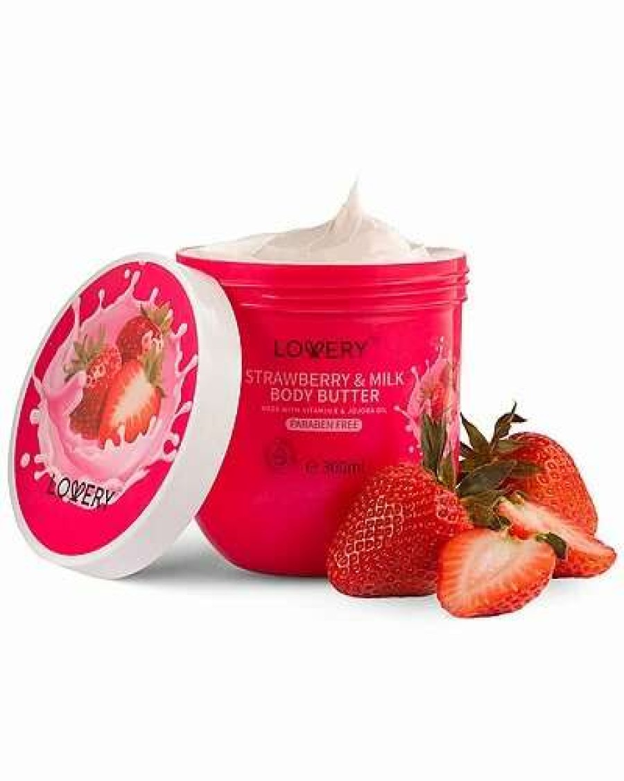 Bath & Body * | Lovery Strawberry Milk Body Butter, 6Oz Whipped Body Cream Women