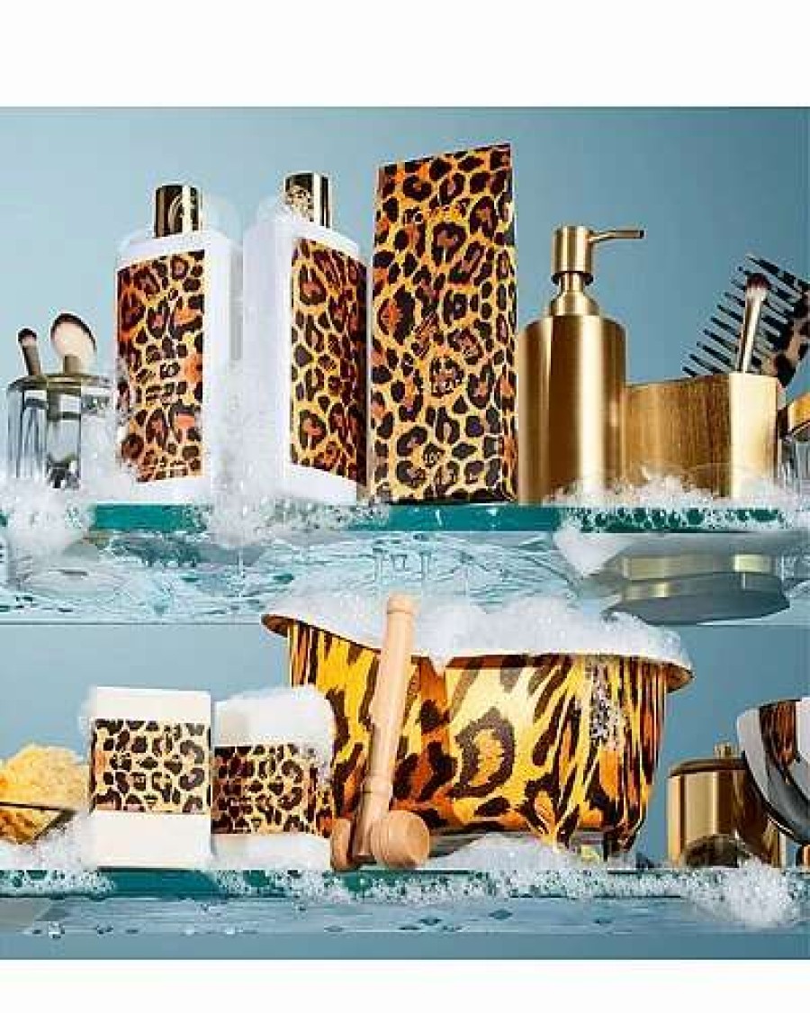 Bath & Body * | Lovery 18Pc Honey Almond Home Bath Pampering Package, Leopard Design Luxury Gift Women