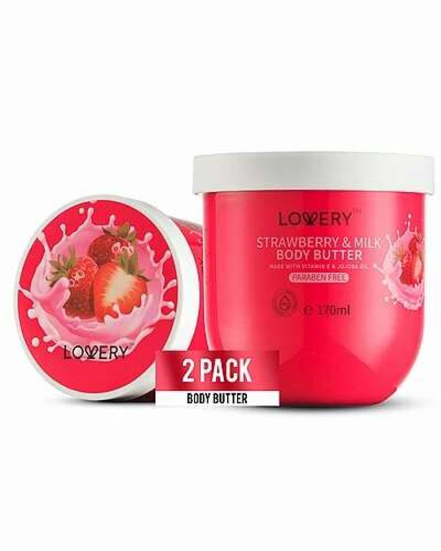 Bath & Body * | Lovery Strawberry Milk Whipped Body Butter, 2 Pack Body Cream Women