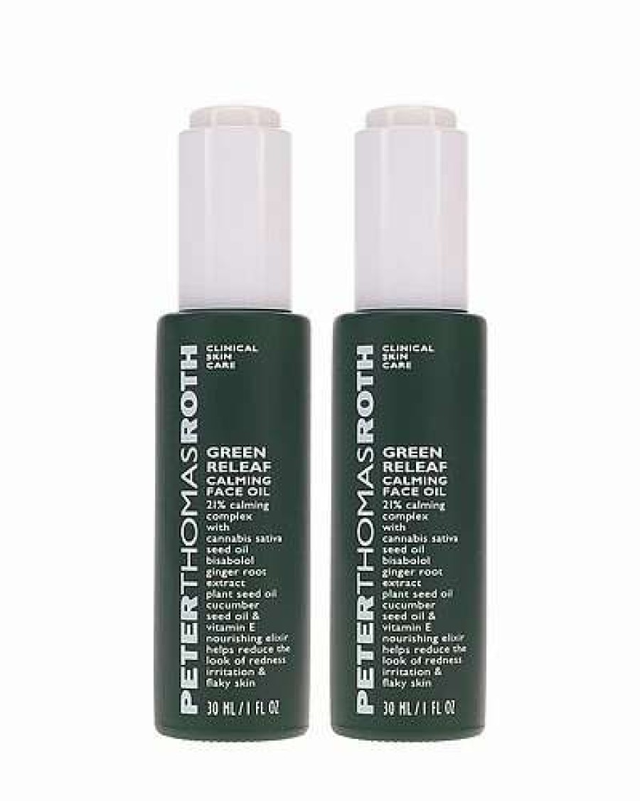 Bath & Body * | Peter Thomas Roth 2 Pack 1 Oz Green Releaf Calming Face Oil Women