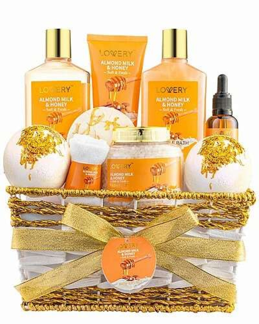 Bath & Body * | Lovery Almond Milk And Honey Beauty And Personal Care Set, 10Pc Bath Pampering Women