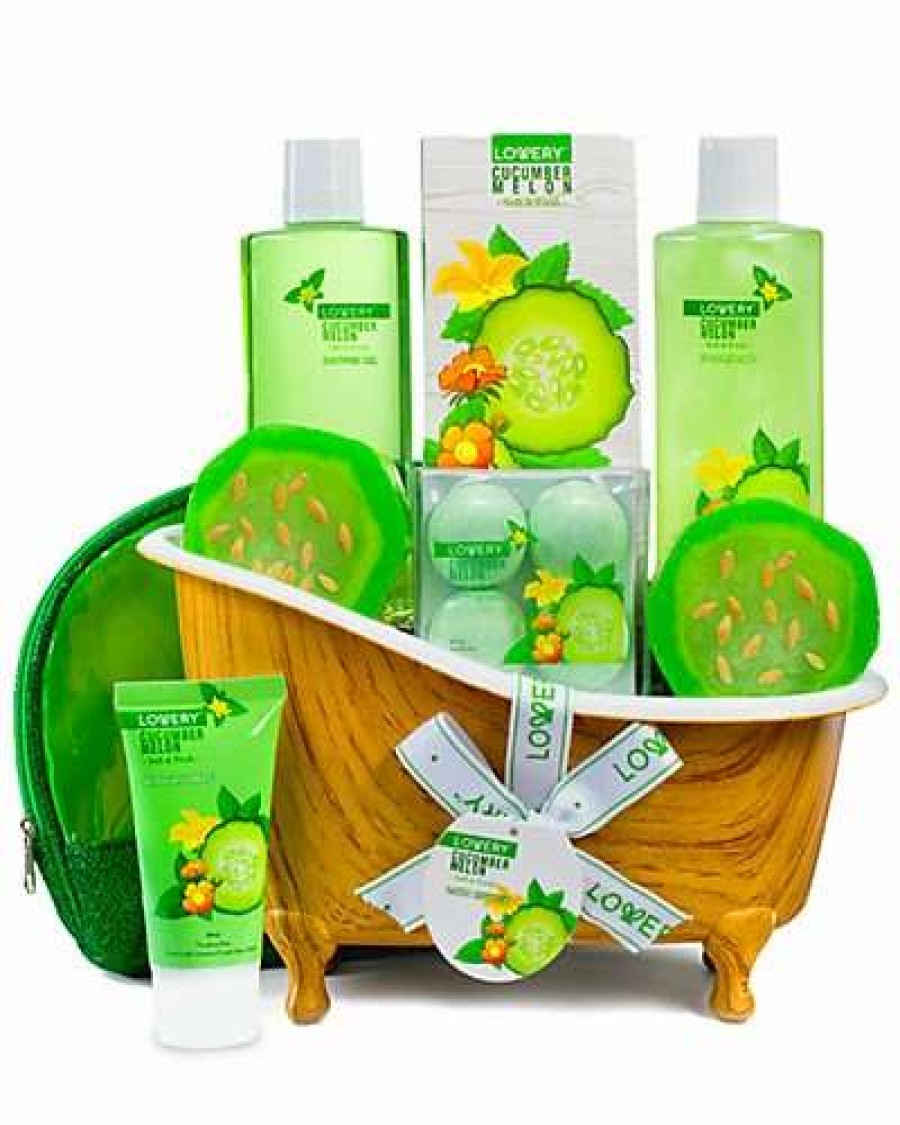 Bath & Body * | Lovery Home 12Pc Spa Gift Set Aromatherapy Natural Cucumber & Organic Melon Women