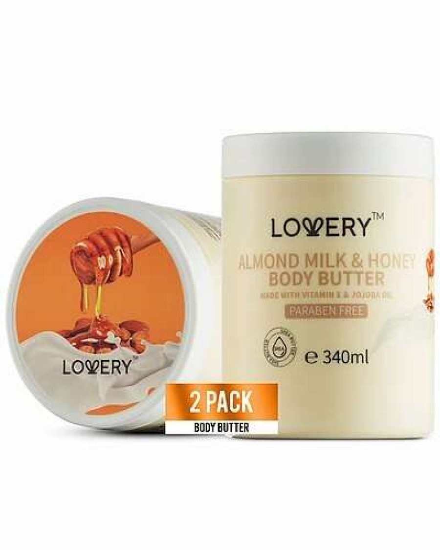 Bath & Body * | Lovery Almond Milk & Honey Whipped Body Butter, 2Pack Ultra Hydrating Body Cream Women