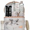 Bath & Body * | Lovery Luxe 16Pc Bath And Body Set With Cosmetic Bag, Perfumes And More, Rose Spa Kit Women