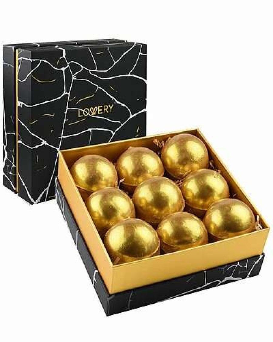 Bath & Body * | Lovery 24 Karat Gold Bath Bombs Set, 9Pc Handmade Bubble Bath Bombs For Spa Bath Women