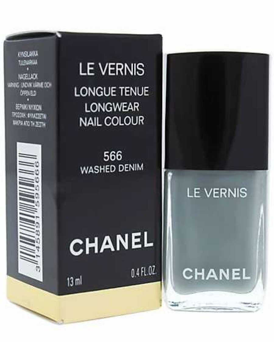 Bath & Body * | Chanel 0.40Oz 566 Washed Denim Le Vernis Longwear Nail Colour Women