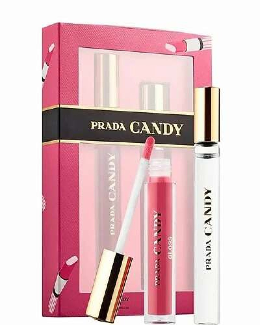 Fragrance * | Prada Candy Gloss 2Pcs Set For Women: 0.3Oz Edp Rollerball + 0.1Oz Lip Gloss