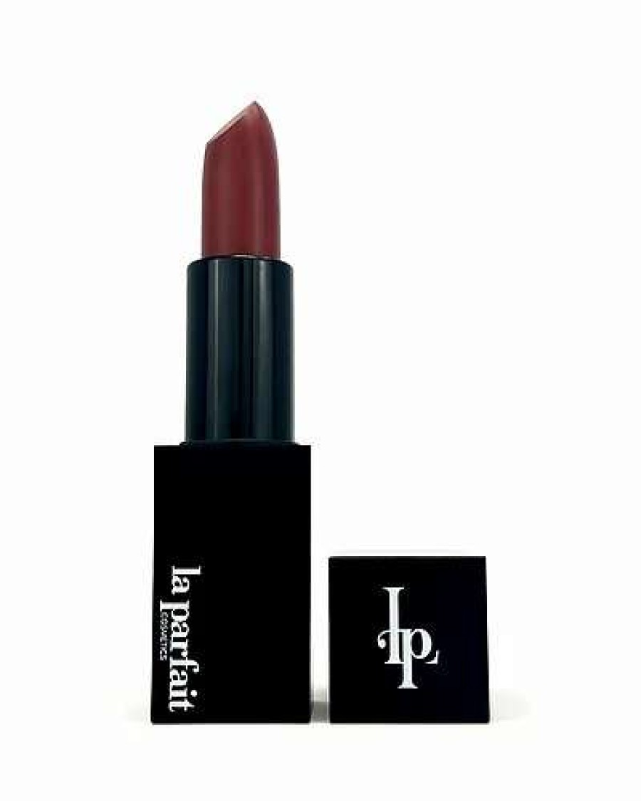 Lip & Cheek Makeup * | La Parfait Cosmetics 0.176Oz #10 Deep Plum Red B-Bold Satin Lipstick Women