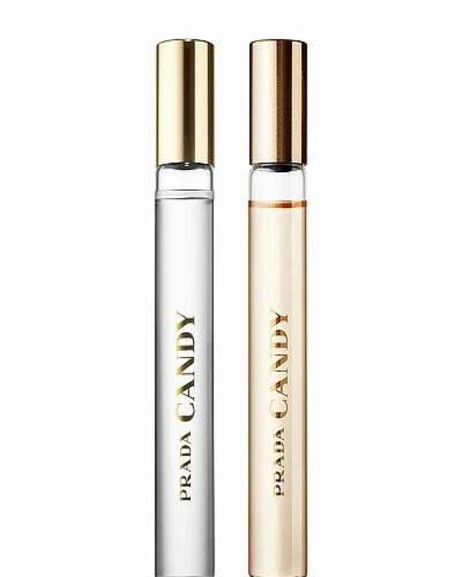 Fragrance * | Prada Candy 2Pcs Rollerball Set For Women: 0.3Oz Edp Candy + 0.3Oz Edp Candy Kiss