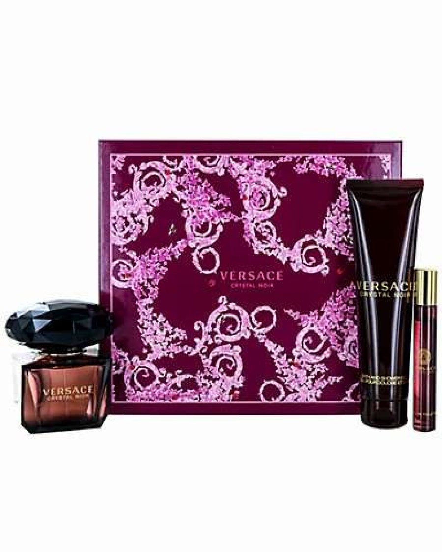 Fragrance * | Versace Women'S Crystal Noir Gift Set 3Pc